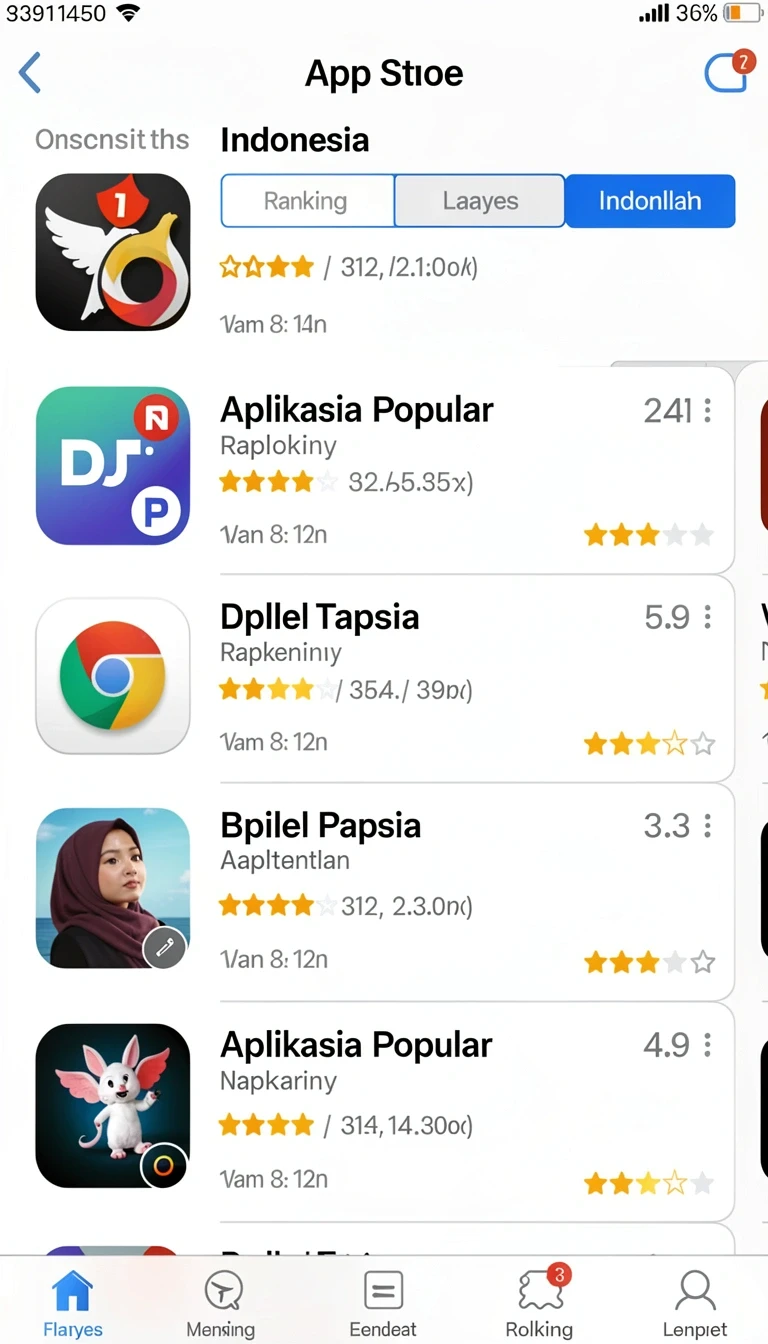Pratinjau layar Review Aplikasi v21